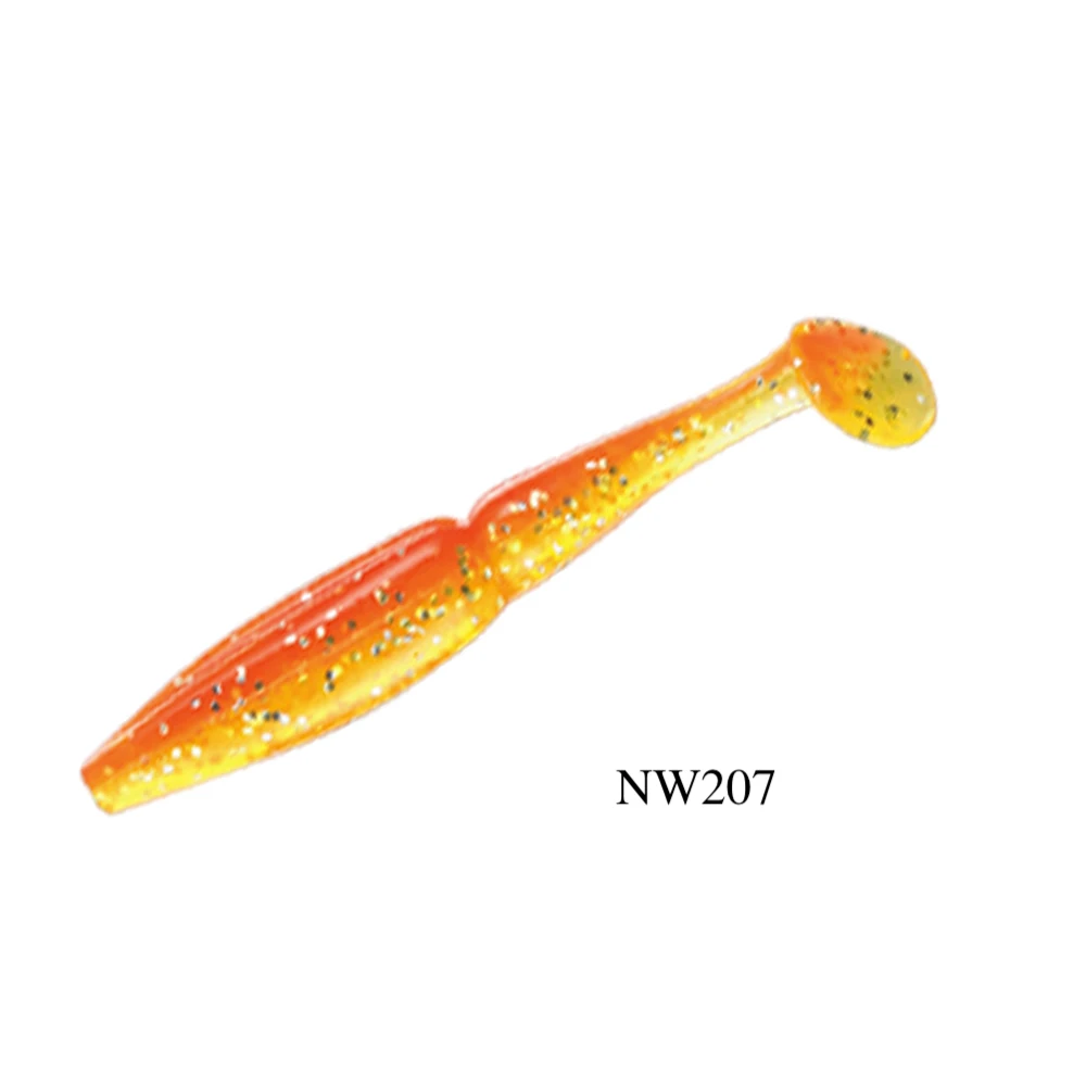 NOEBY 6 шт./пакет, Мягкая приманка с разрезным хвостом, 80 мм, 3,5 г, приманки для рыбалки, искусственные приманки для рыбалки, S3109 - Цвет: NW207