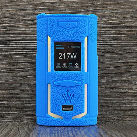 Чехол с текстурой для VooPoo X217 217W TC Box Mod, защитный силиконовый чехол, подходит для VOOPOO Woody Vapes X 217 - Цвет: blue