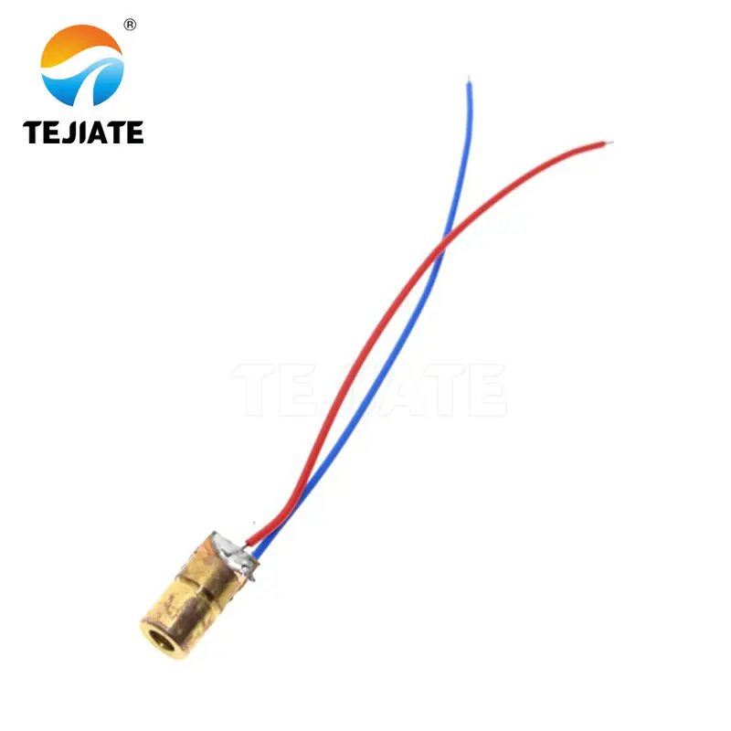 10 шт. лазерный диод 650 нм 6 мм 5 в 5 мВт Регулируемый точечный модуль лазерного диода красная Медная головка 3 в