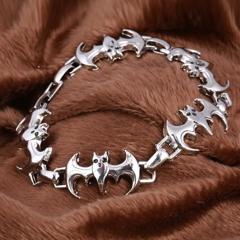

2016 Wholesale Special Bat Bracelets Men Silver Plated Metal Beaded Bracelet bilezikTurkish Jewelry Wristband Accessory