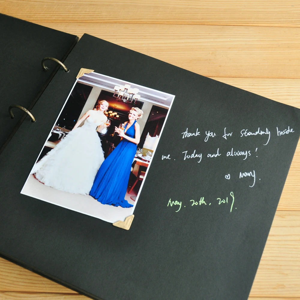 Gepersonaliseerde Bruiloft Fotoalbum, Bruiloft Gastenboek, Custom Fotoboek Zwarte Bladzijden, plakboek Wedding Gift - AliExpress Huis & Tuin