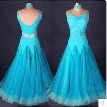 

Ballroom dance costume sexy senior diamond spandex Sleeveless ballroom dance dress for women ballroom dance competition dresses