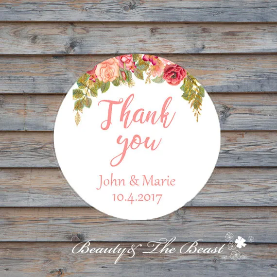 Customized Personalized Wedding Thank You Sticker Favors Customized Personalized Wedding Thank You Sticker Favors Tags Candy Box Bottle Birthday Party In From Home