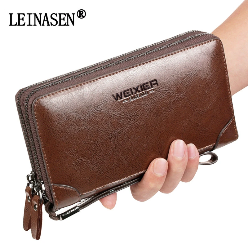 long leather purse
