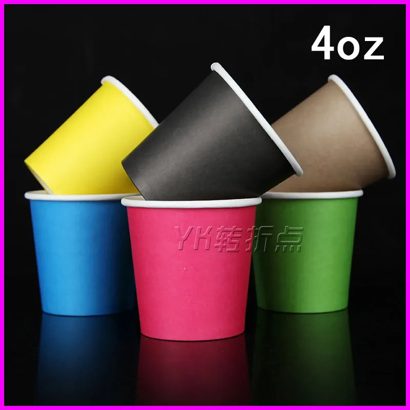 4oz colored Small paper cups tasting cup 100pcs