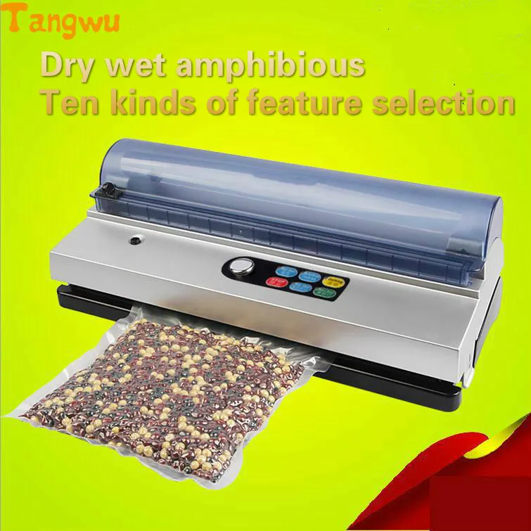 Free shipping Dry wet dual-purpose commercial vacuum sealing machine for plastic packaging food free shipping full automatic dry wet dual purpose small household vacuum sealing machine plastic commercial food packaging
