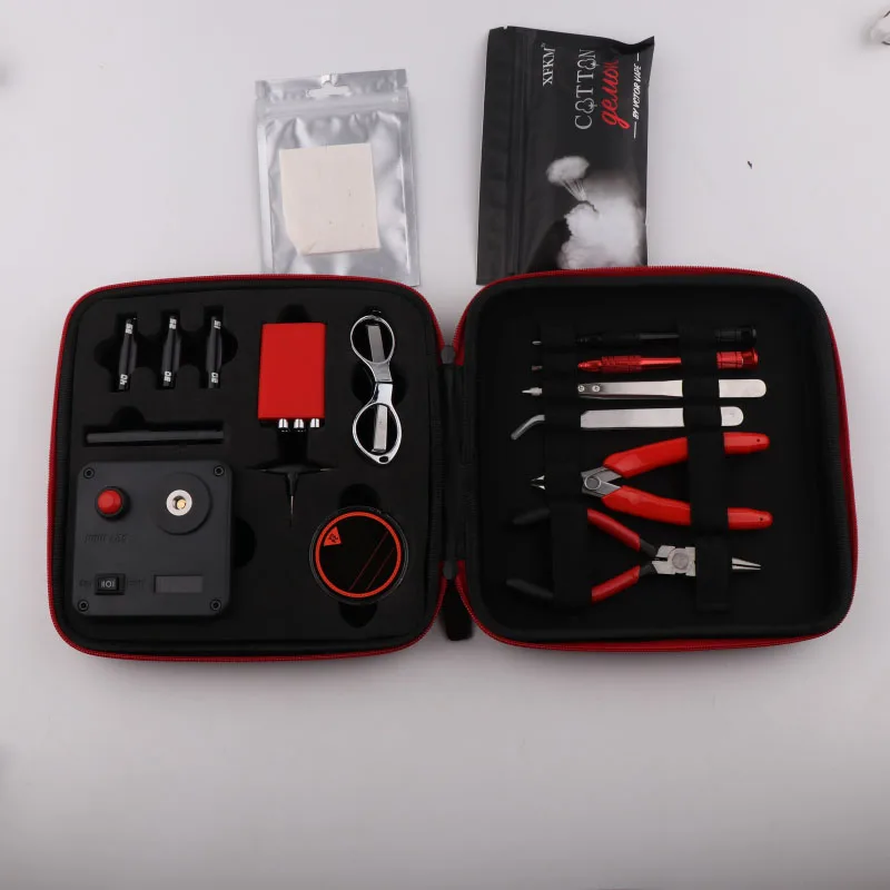 Cena XFKM V2 V3 DIY Kit All in One elektroniczny papieros Vape szczypce ceramiczne przewód ciepła szczypce torba na narzędzia 521 Mini Tab nożyczki
