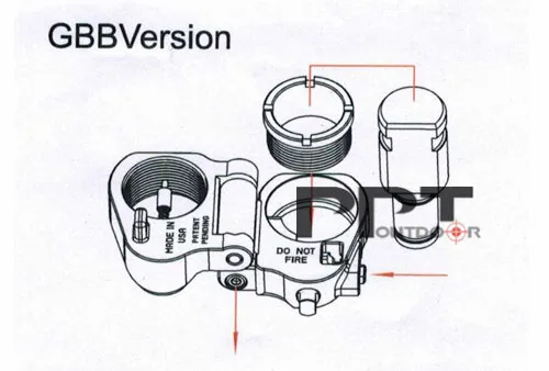 PPT тактический Пейнтбол Аксессуар АР складной со адаптер для M16/M4 SR25 серии GBB AEG для страйкбола PP24-0048