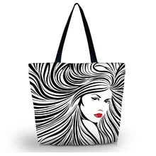 New Soft Shopping Bag Womens Girl's Shopping Tote Lady HandBag Utility shoulder Bag Zip Pocket zip closure canvas tote bag