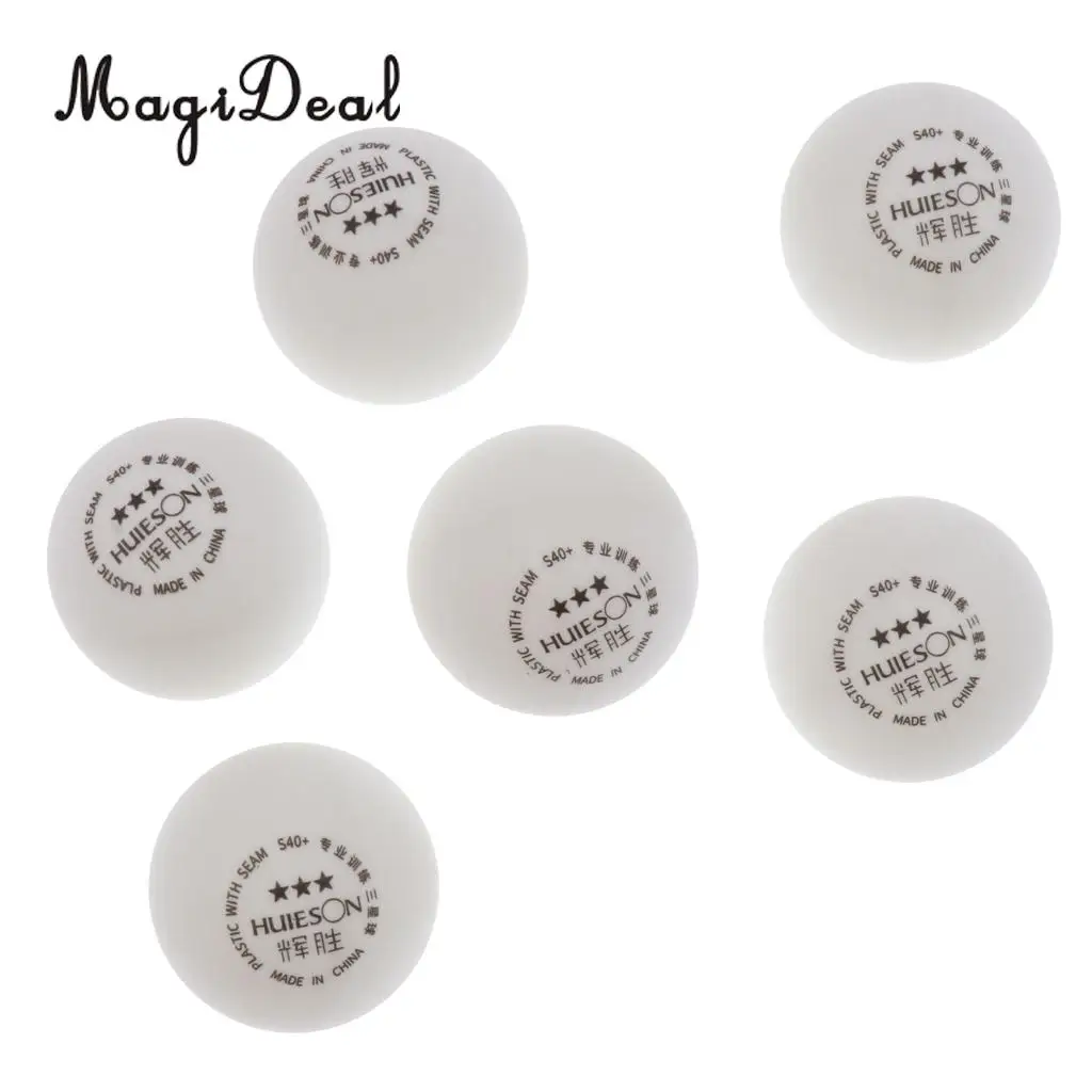 MagiDeal Waterproof Table Tennis Paddle Bat Hard Case Cover + 6Pcs 3 Star Ping Pong Balls + 10Pcs Bat Sponge Protect Edge Tape 