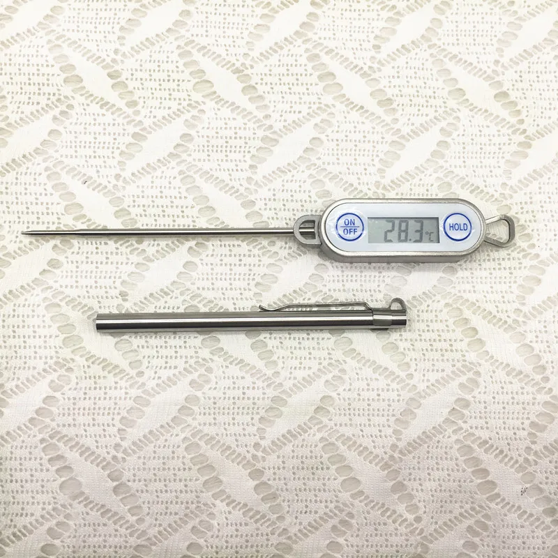

Newest High Quality Instant-Reading Digital Stainless Steel Waterproof Kitchen BBQ Food Milk Water Meat Probe Thermometer