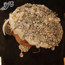 Самая шикарная обстановка на букет невесты, букет, ювелирные изделия, брошь в виде букета, свадебный букет. цветочным рисунком для свадебных торжеств