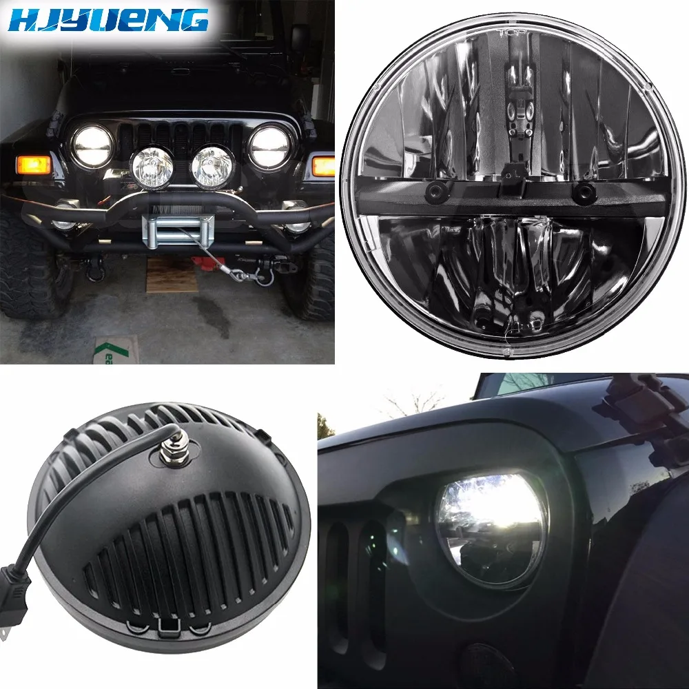 

36w For Lada 4x4 urban Niva 7Inch LED Projector Headlights 7" LED Headlamps with H4 to H13 Adapter for Jeep Wrangler