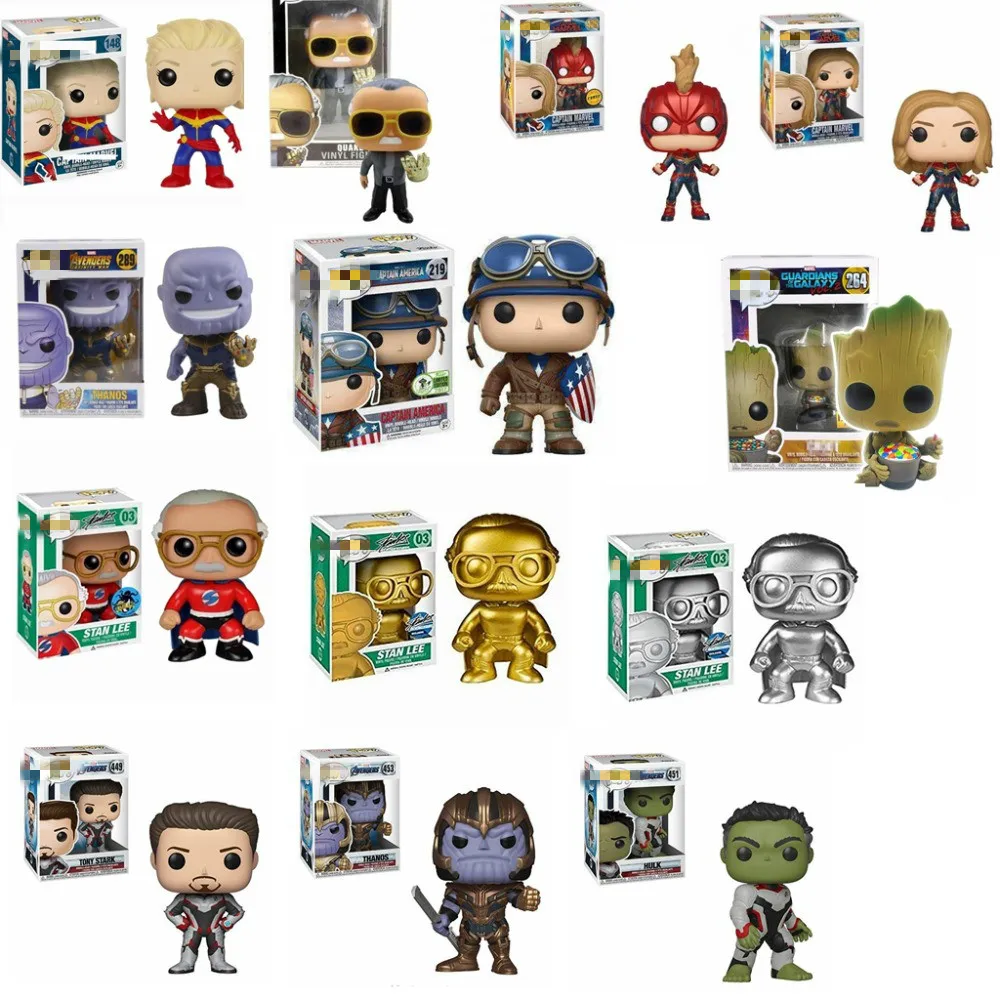 

POP Action Avengers: Endgame Figure Stan Lee 03# QUAKE Father of Marvel AVENGER SOLDIER Model Collectible Toys for Children Gift
