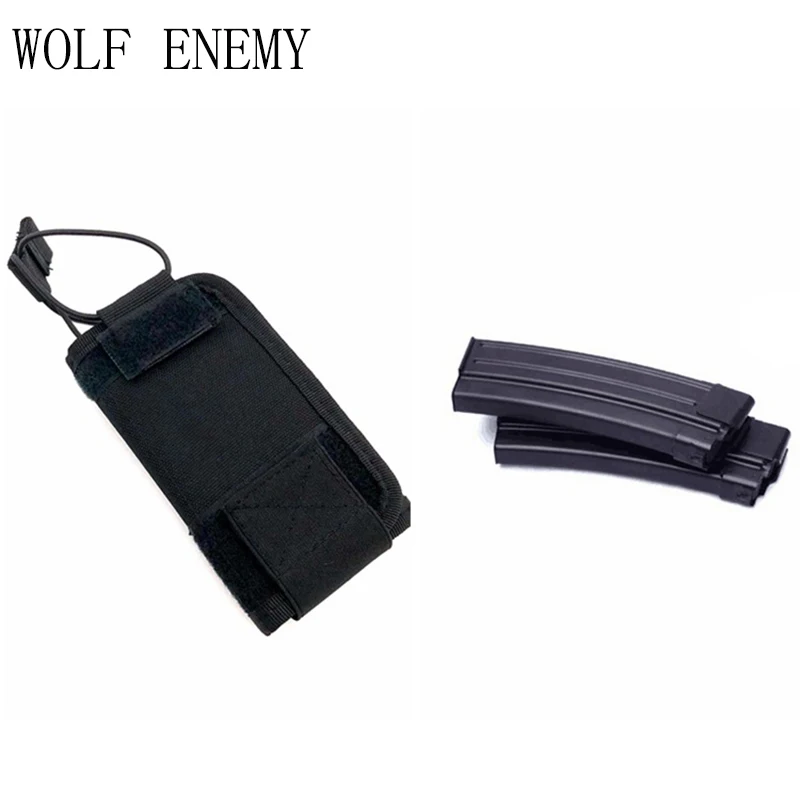 

Outdoor Tactical Radio Case Holder Holster Walkie Talkie Holster Adjustable Molle Pouch Open kettle Top Magazine Mag Pouch