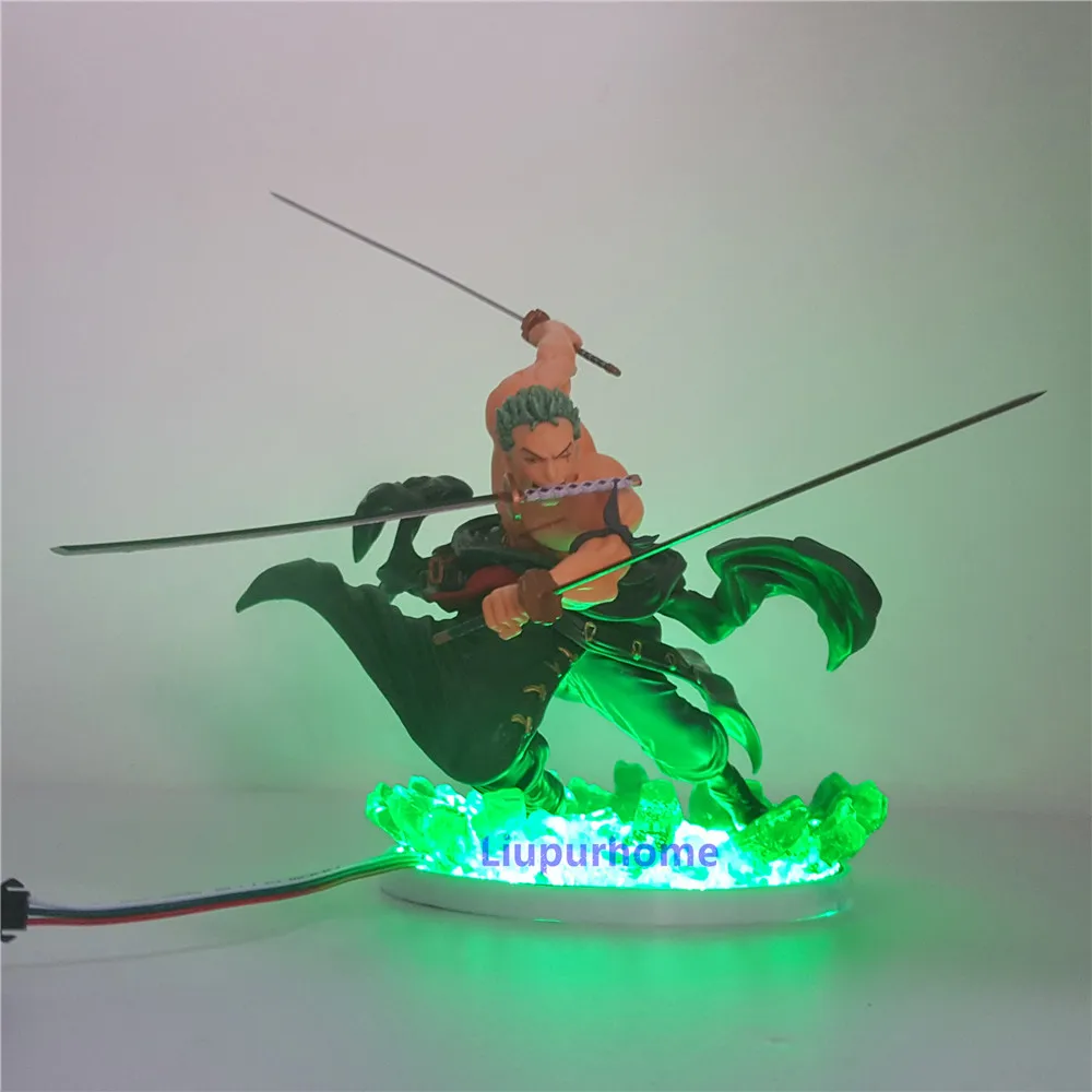 Figura de Ação Candeeiro de Mesa Pedaço Roronoa Zoro Faça Você Mesmo Led Night Light Sanzen Sekai Três Mil Mundos Batalha Anime Decoração um 8 Cheap Luzes noturnas