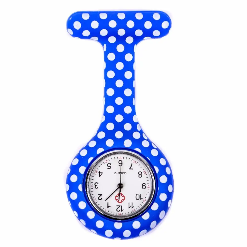Модные красочные силиконовые медицинские медсестры часы Портативный Брошь Брелок карманные кварцевые часы Висячие кулон с зажимом подарок - Цвет: style4