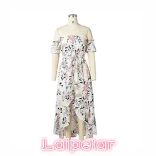 Summer white ruffles short sleeve beach dress Women 2018 Boho floral print maxi dress Sexy off shoulder backless party dresses Summer white ruffles short sleeve beach dress Women 2018 Boho floral print maxi dress Sexy off shoulder backless party dresses
