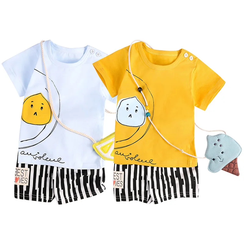 

2018 New Summer Baby Boys Clothes Sets Baby Boys Cotton T-Shirt+Pants 2PCS Children Clothing Short Sleeve Casual Kid Suits