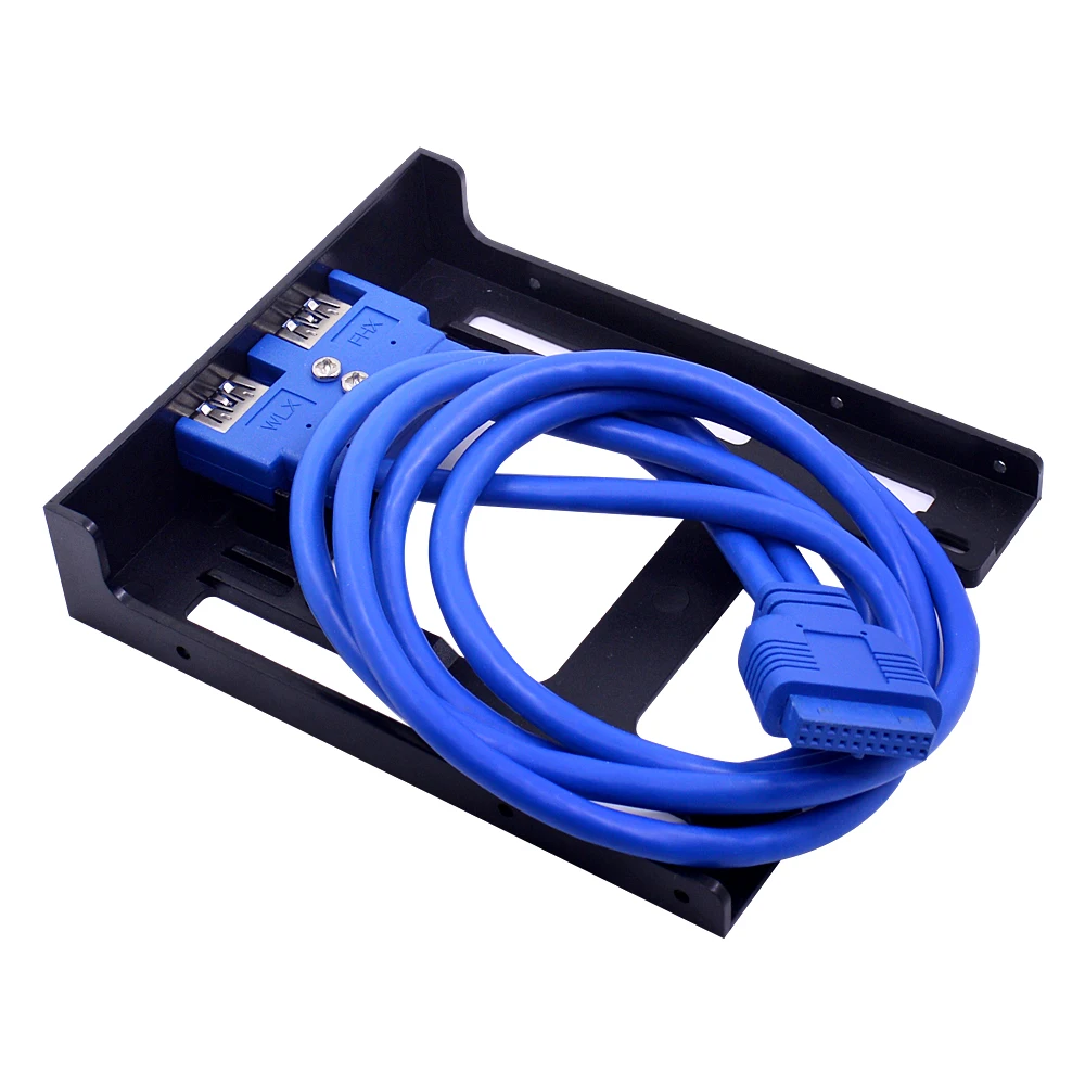 CHIPAL высокоскоростной 20Pin 2 порта USB3.0 концентратор USB 3,0 Передняя панель кабель адаптер пластиковый кронштейн для ПК настольный 3,5 дюймов флоппи-отсек