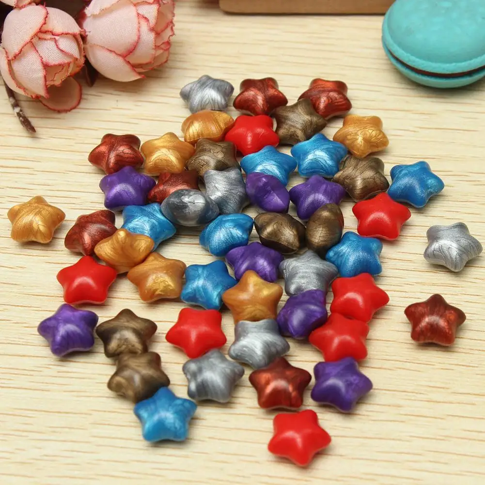 100pcs Five-point Star Vintage Wax Paint Sealing Granule DIY Gift Box Sealing Wax Envelope Greeting Card Pentagram Wax Paint