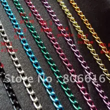 100 м/лот 3,6*6 мм цветной металлический Алюминий Ссылка цепь Ювелирная фурнитура Компоненты