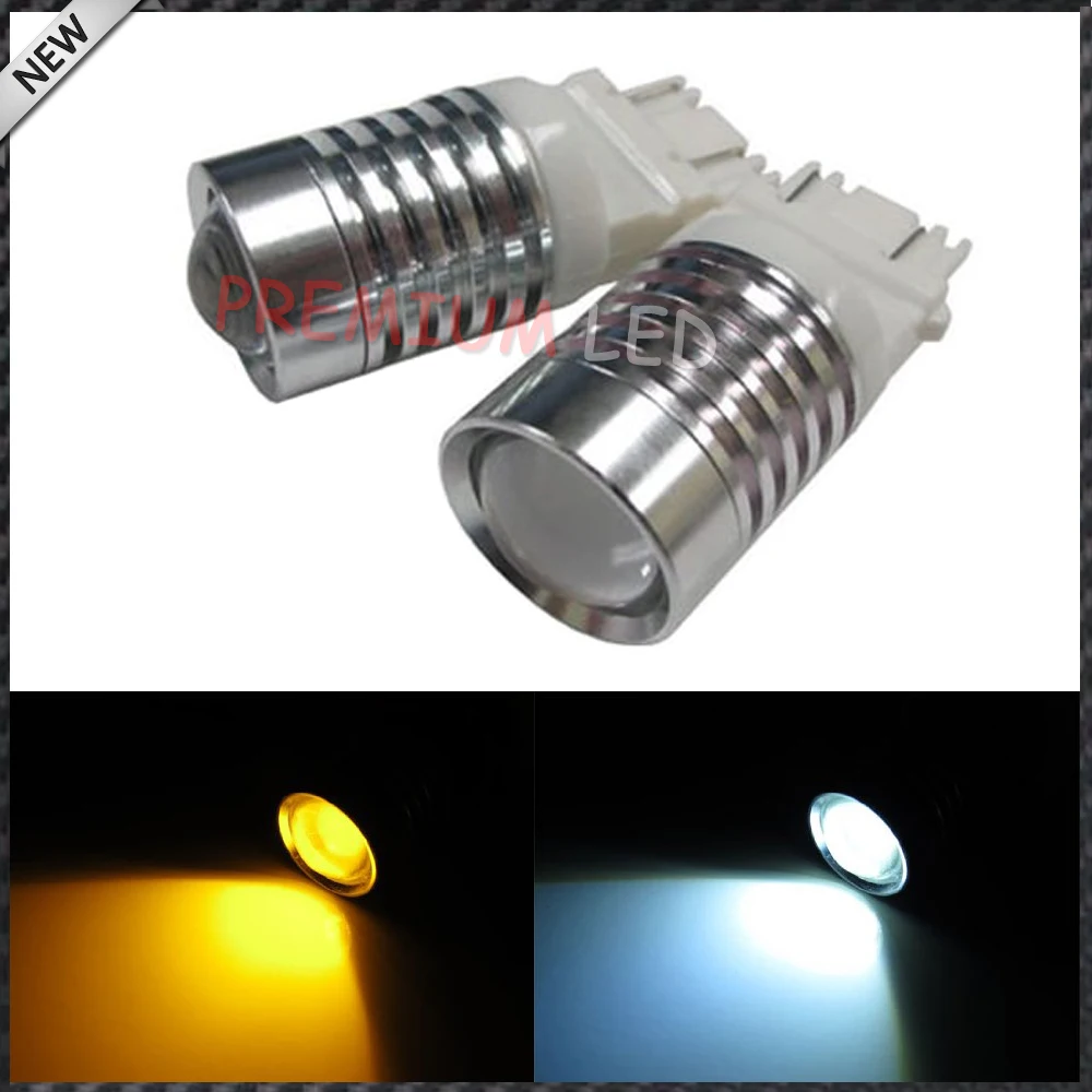 2pcs Super Bright White/Amber High Power 3157 3057 3357 3457 Switchback LED Bulbs For Turn Signal Lights | Автомобили и мотоциклы