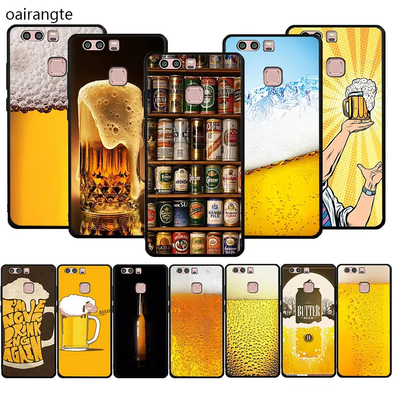 

World Beers Alcohol Summer Bubble Soft Phone Cover Case For Huawei P8 9 Lite 2017 P10 P20 30 Lite Pro P smart 2019