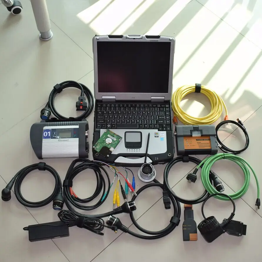  Auto herramienta de diagnóstico mb star c4 con ordenador portátil cf-30 toughbook 4g instalado 2019