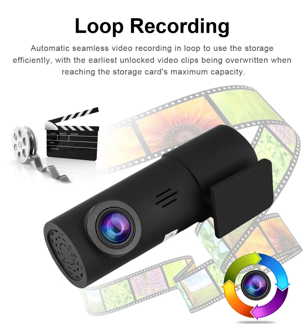 Видеорегистраторы для автомобилей мини Камера может вращаться на 360 FHD 1080P видеокамера автомобиля для вождения Автомобильный видеорегистратор детектор приборной панели Камера Wi-Fi