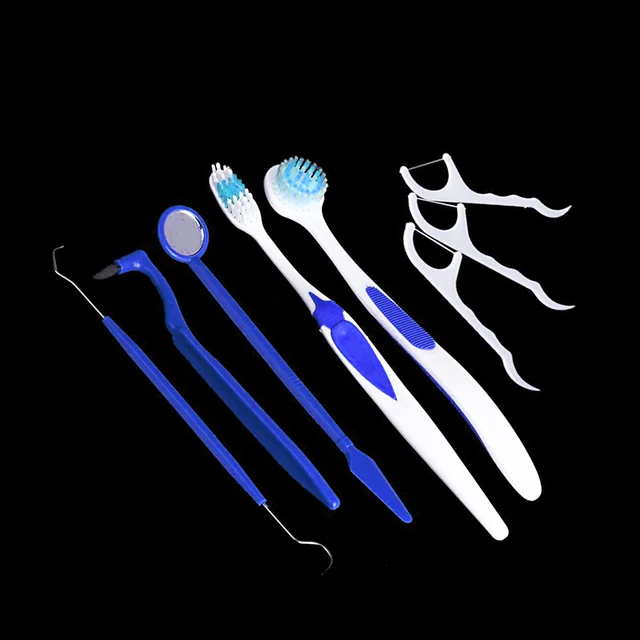 8Pcs/Set Oral Hygiene Cleaning Set Portable Travelling Dental Care