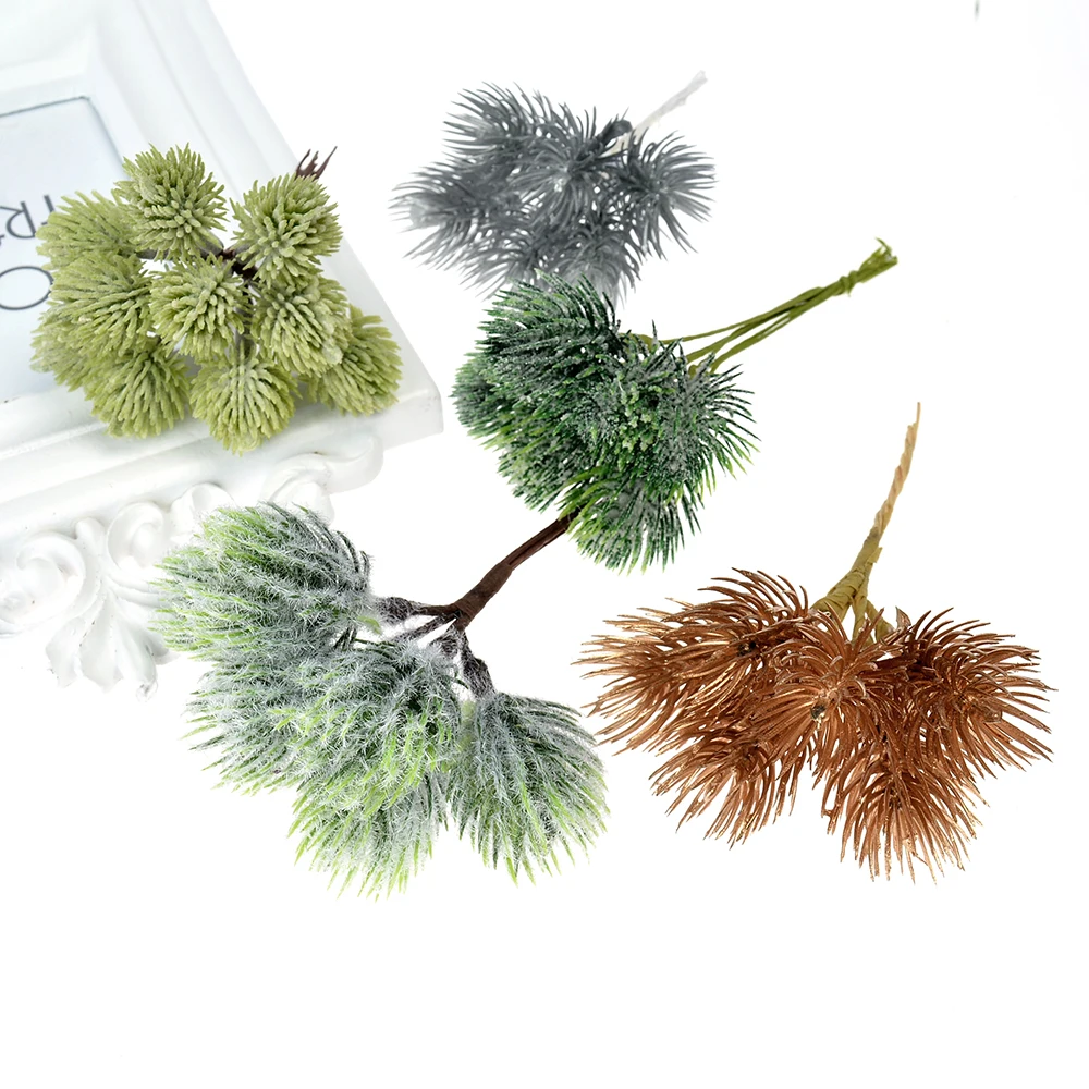 

6pcs artificial pine needles can be used for wedding home party Christmas DIY decorative wreath scrapbook