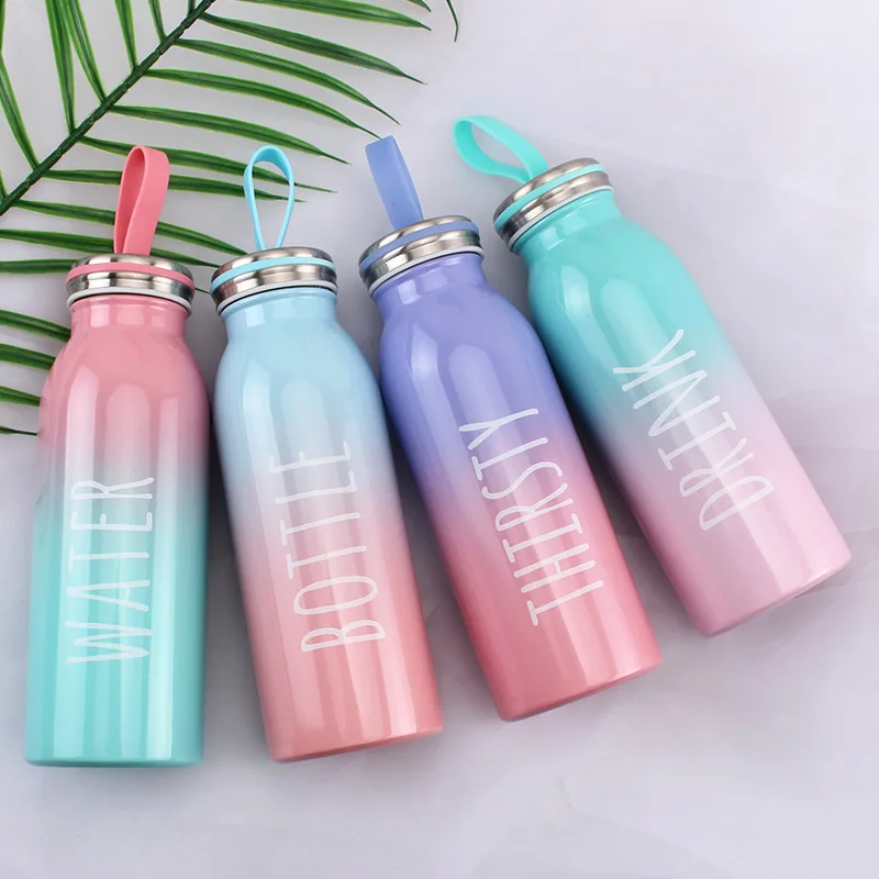 

Colorful Cute Girl Milk Thermal Insulation Bottle 304 Stainless Steel Vacuum Flask Portable Leak-proof Tea Thermos Cup Mug