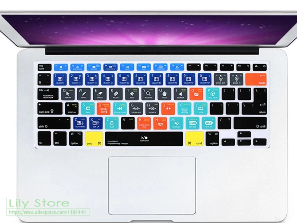 For Macbook Air 13 For Macbook Pro 13 15 17 Eu/us Propellerhead Reason Hotkey Shortcuts Silicone