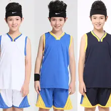 Детские баскетбольные майки, молодежная форма для баскетбола, наборы, Заказные баскетбольные Джерси, без рукавов полиэстер спортивная одежда желтого цвета