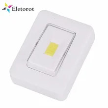 Магнитный светодиодный COB переключатель ночной Светильник AAA батарея работает беспроводной под шкаф светильник с магнитом и наклейкой для гаража, для шкафа