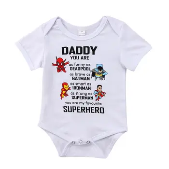 

2018 Fashion Newborn Cute Baby Boys Girl Tops Summer Letter Cartoon Bodysuit Sunsuit Outfits Set Clothes