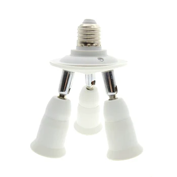 

Adjustable 3 in1 E27 Base LED Bulb Holder Socket Splitter Light Lamp Bulb Adapter Holder 1 to 3 Lamp Bases