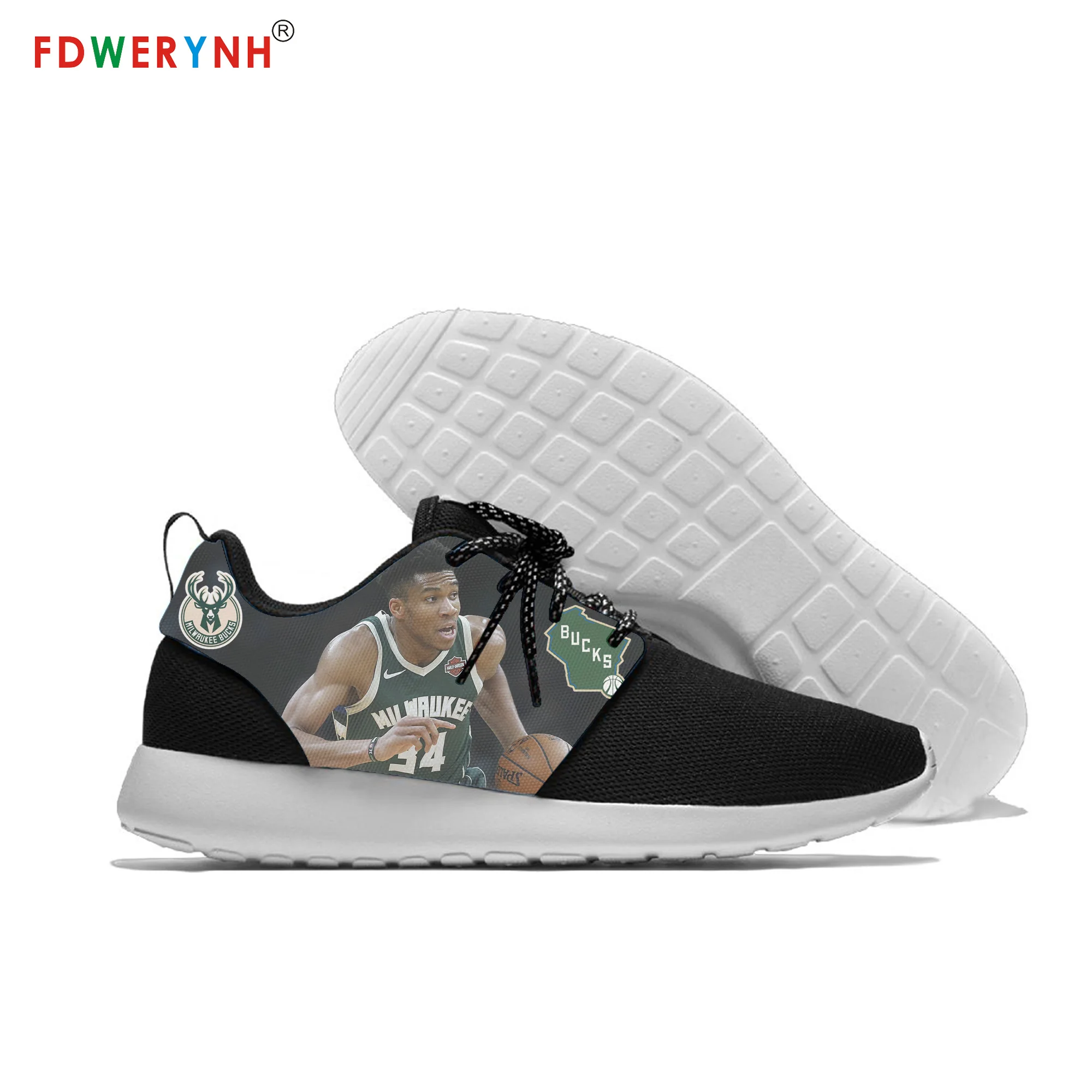

MVP The Alphabet Basketball Star Giannis Antetokounmpo 3D Print Lace-Up King of Pop Shoes Outdoor Leisure Men's Mesh Shoes