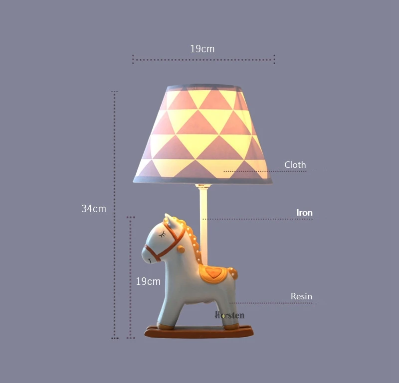 Creative Cute LED Table Lamp Home Decoration Dimmable Pony Desk Table Light Bedroom Bedside Lamp For Baby Kids Room Birthday Gift (7)