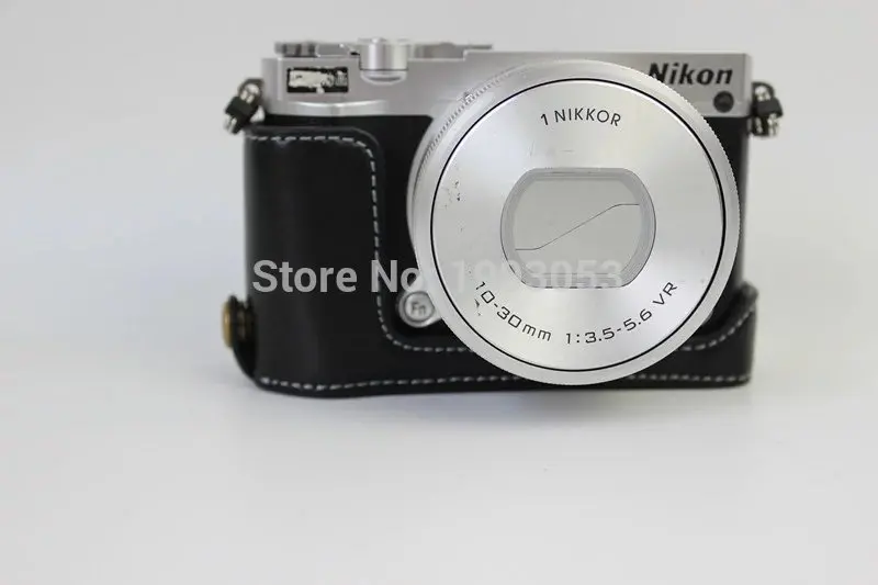 Чехол для видеокамеры из натуральной кожи, сумка для Nikon 1, J5, 1J5, высокое качество, половинный чехол, нижняя крышка, кофейный, черный, коричневый