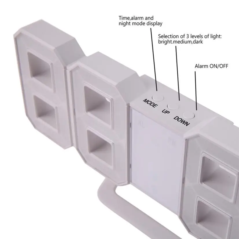 Часы хорошего качества Современные цифровые светодиодные настольные ночные настенные часы Будильник 24 или 12 часов Дисплей 2017d12