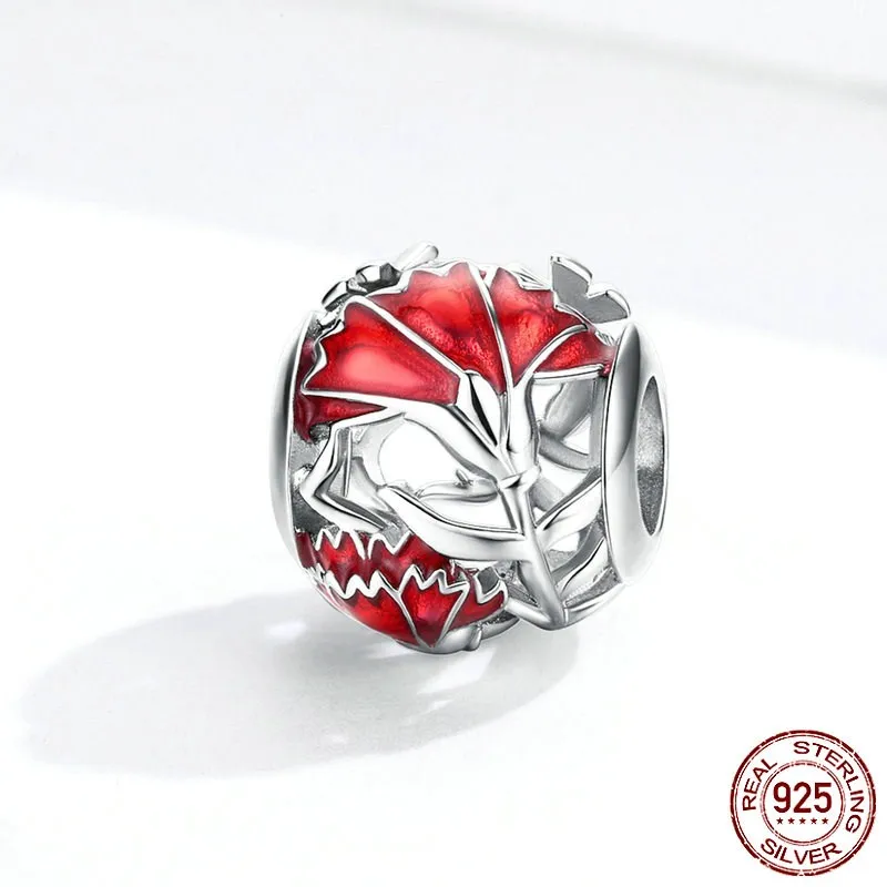 Браслет Pandora, серебро 925,, красный карп, звезда, солнце, луна, бусы, S925, сердце, ключ, девушка, Бабочка, амулеты, сделай сам, ювелирное изделие - Окраска металла: das097