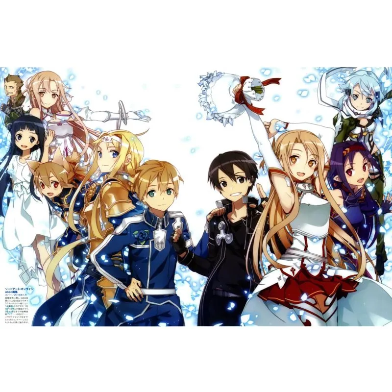 Nice Custom Sword Art Online Poster Home Decor Cloth Fabric Posters Best Gift Canvas Posters 20X30cm,27X40cm,30X45cm Nice Custom Sword Art Online Poster Home Decor Cloth Fabric Posters Best Gift Canvas Posters 20X30cm,27X40cm,30X45cm
