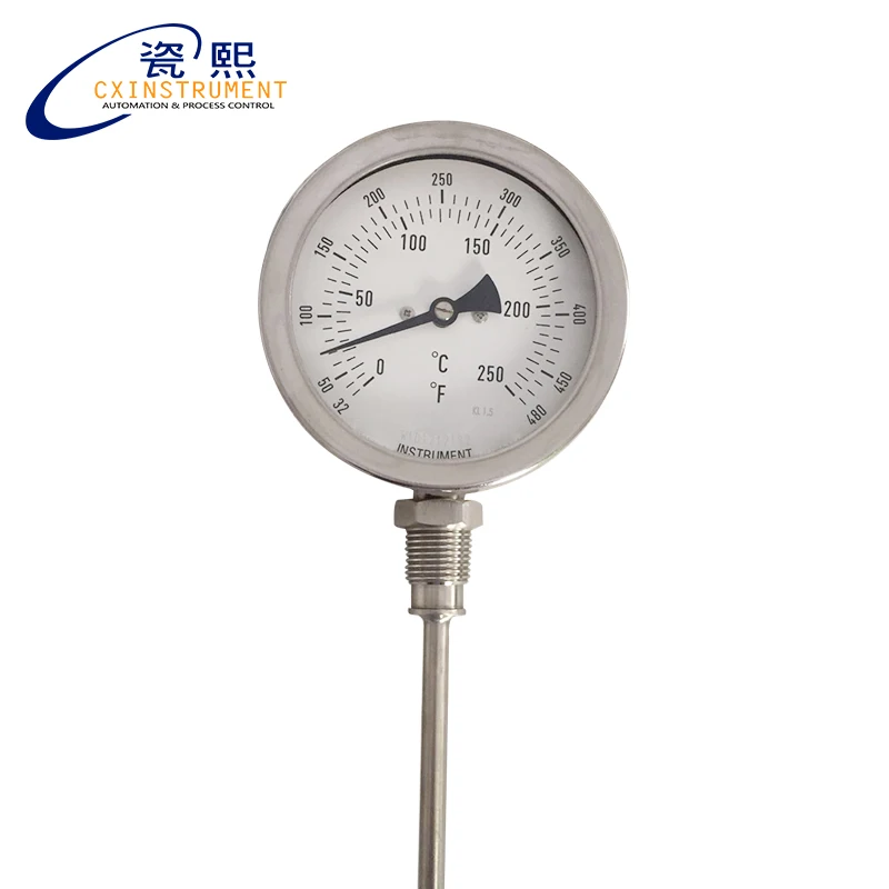 

100mm Insert length thread connection industry oil tank thermometer