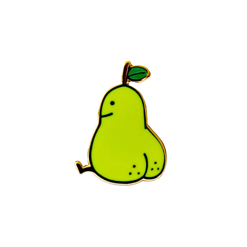 

pear butt enamel pin