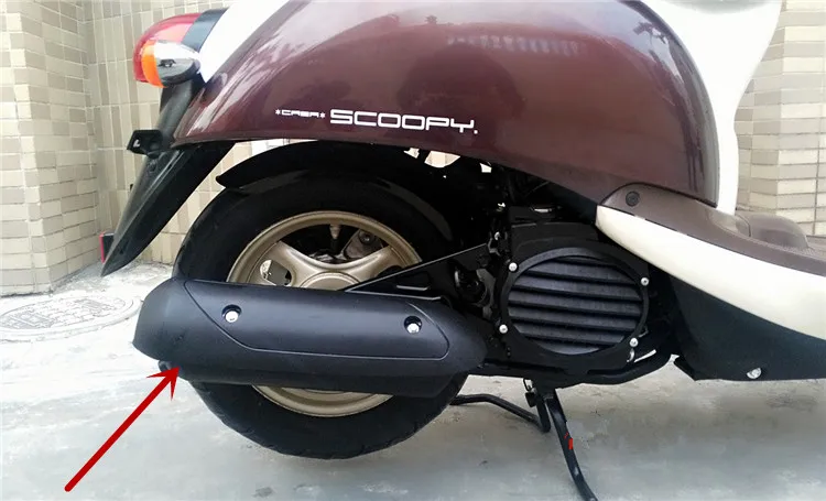 Глушитель для Honda AF54 AF55 AF56 AF57 AF58 AF59 AF61 AF62 AF67 AF68 SCOOPY ZOOMER|muffler cover|motorcycle scooter exhaustscooter