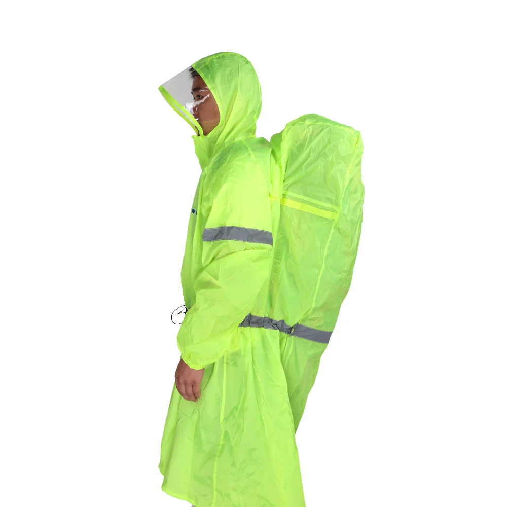 Многофункциональный Открытый Велоспорт дождевик рюкзак альпинистский плащ пончо водонепроницаемый палатка коврик навес дождевик M XL - Цвет: Fluorescence