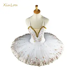 Белая профессиональная балетная пачка для детей, детская пачка для девочек и взрослых, танцевальные костюмы, балетное платье для девочек