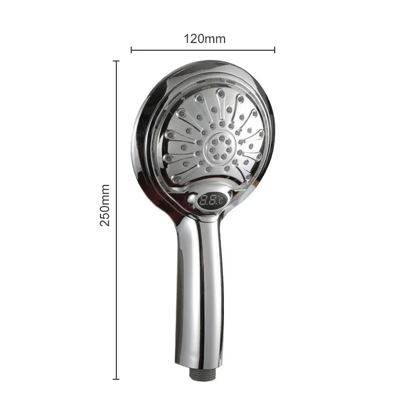 Indicador de Temperatura do Chuveiro Cabeça de Chuveiro de Controle de Temperatura Tricrômico Digital Cabeça Cachoeira Chuveiro Reforço Handheld Ml-sh4 Led 9 High Quality Luzes e Iluminação